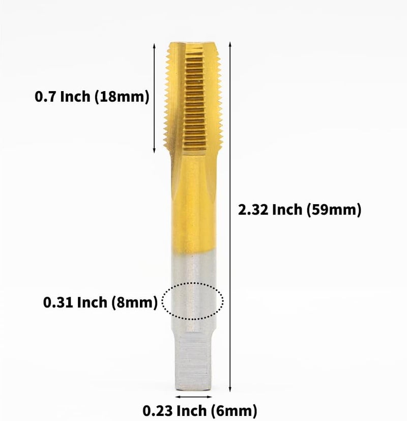 LingGan 1/8-27 NPT Tap Pipe Thread, M35 Cobalt Steel, Extra Hard, Industrial Grade for Heavy-Duty Jobs, More Durable & Heat Resistant, Perfect for Stainless Steel - Ideal for DIY & Professionals - Image 3